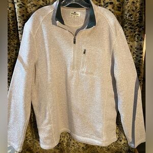 WOOLRICH Fleece Lined Pullover in Oatmeal Color. Sz XL